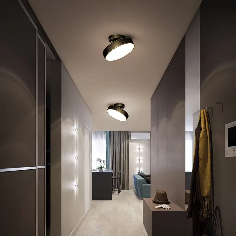 Nouveau plafonnier doré éclairage nordique couloir de luxe salon chambre couloir intérieur porche av