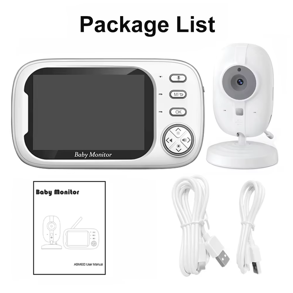 Moniteur bébé 3,5 pouces avec caméra et audio, moniteur vidéo bébé 720P, communication bidirectionne