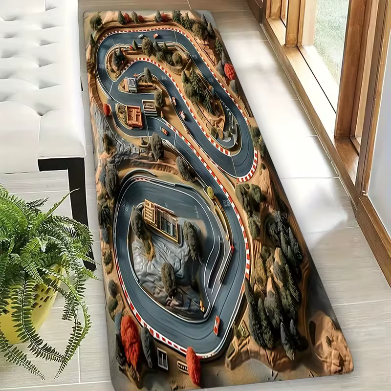 Tapis de sol Piste de course et Circulation urbaine, Décoration intérieure