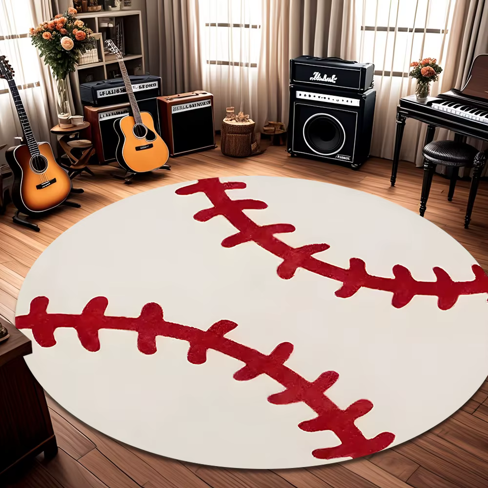 Tapis à motif de Baseball Vintage, antidérapant, décoration de la maison pour salon, chambre à couch