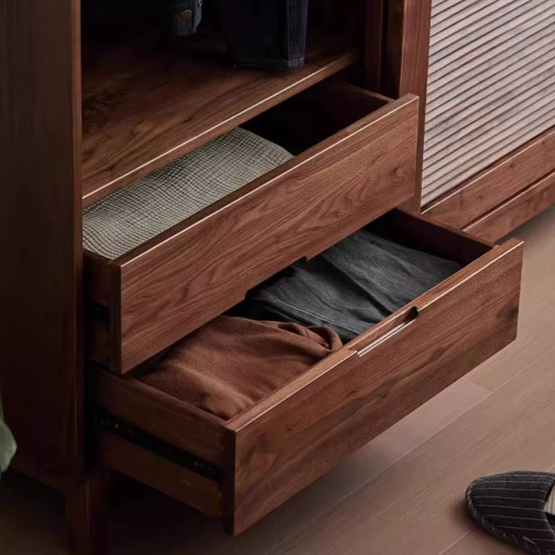 Tiroir marron armoires brillant pas cher européen gain de place armoires rangement chambre en bois A