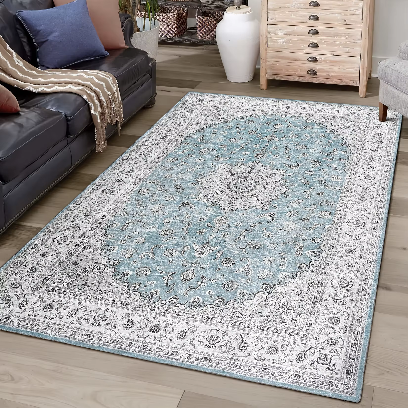 Tapis de salon bohème tapis antidérapant pour salon, tapis de grande taille de chambre à coucher, ta
