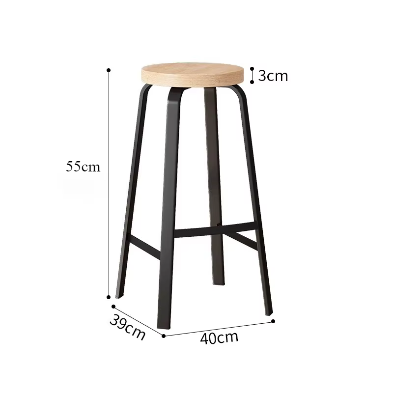 Tabouret de Bar empilable en bois massif, repose-pieds haut pour la maison, chaise de Bar KTV, compt