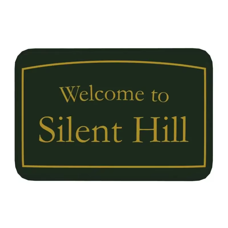 Welcome To Silent Hill-Polymère de porte d'entrée antidérapant, décor de porte d'entrée, chambre à c