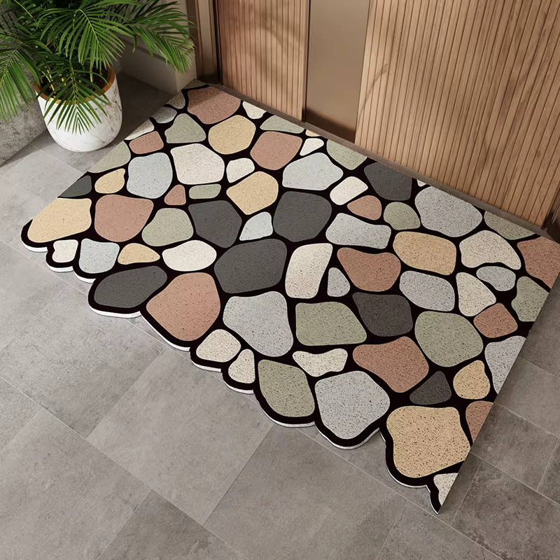 Tapis de sol de porte d'entrée, tapis de pied pour grattage et dépoussiérage de porte extérieure, ce