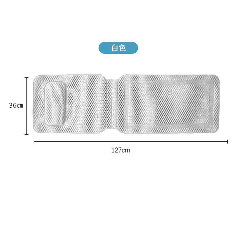 Nouveau tapis de baignoire antidérapant Extra Long avec ventouse PVC Massage creux avec coussin tapi