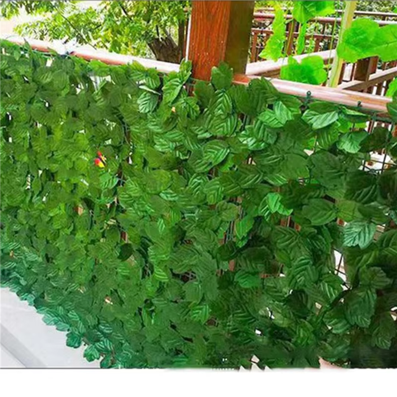 Panneaux de clôture à feuilles vertes pour plantes artificielles ABGE-8X, écran de clôture de confid