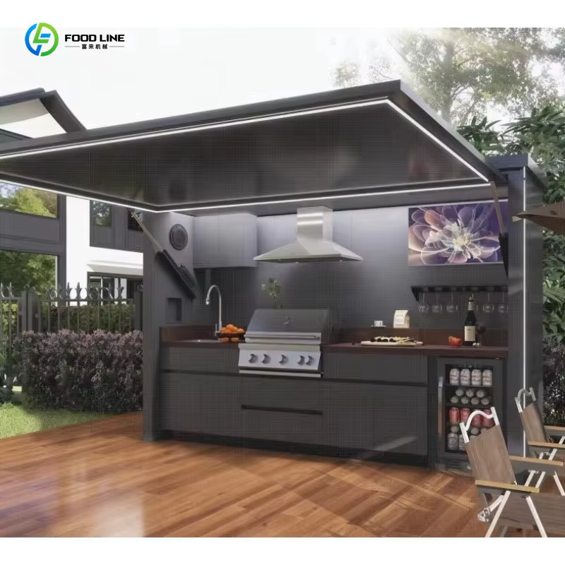 Les unités de cuisine extérieures entièrement en aluminium personnalisées offrent une grande durabil