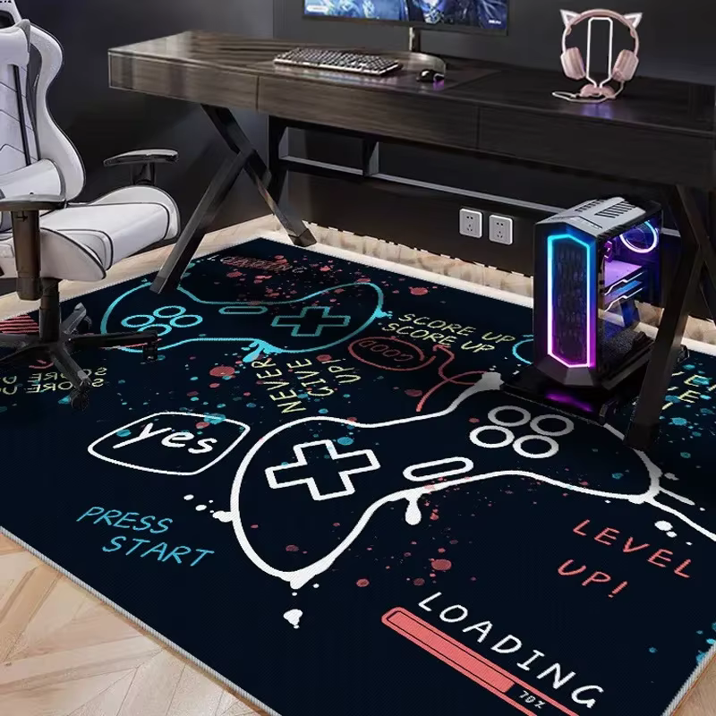 Tapis de salle de jeu antidérapant, résistant à la saleté, résistant à l'usure, motif de poignée, po