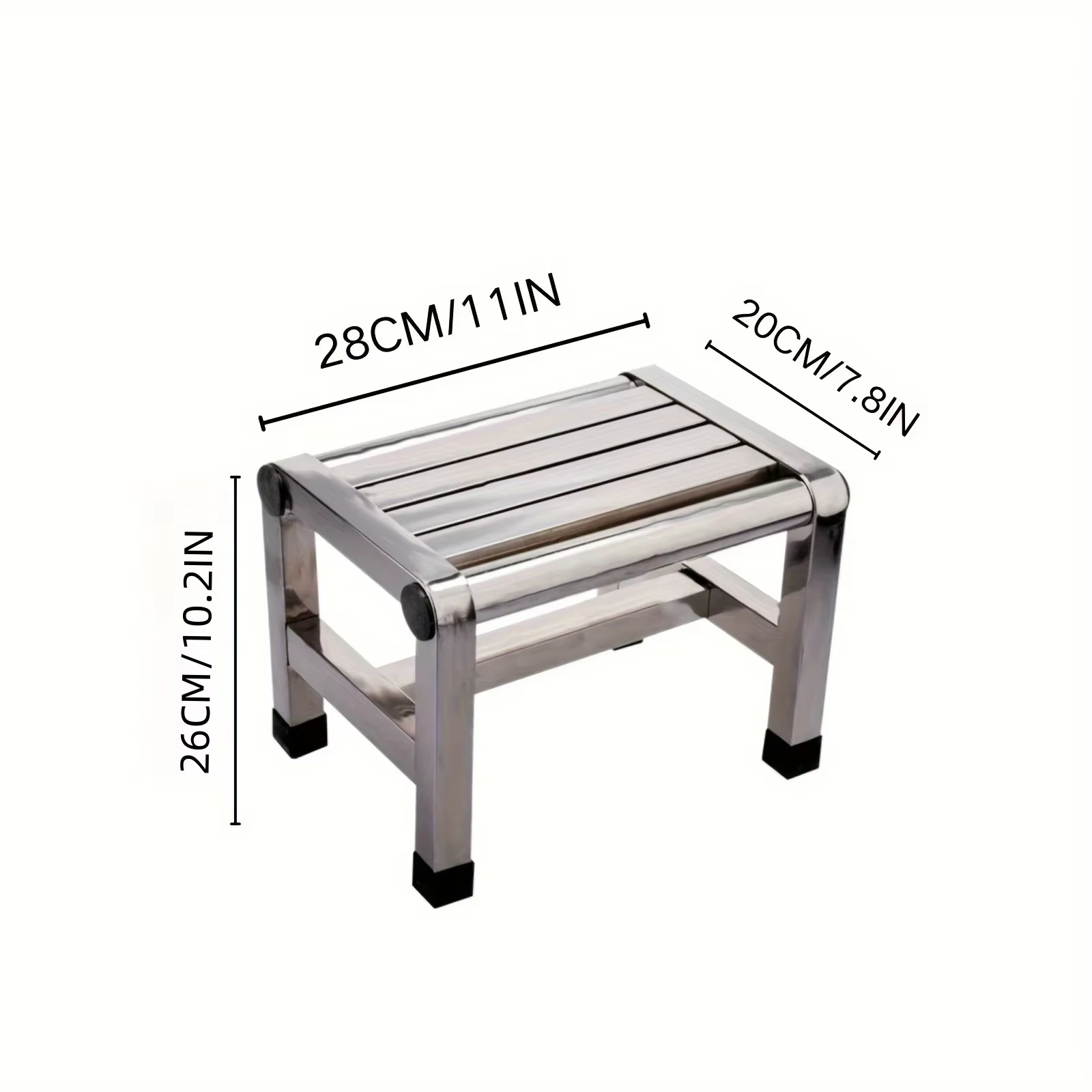 Tabouret carré multifonctionnel en acier inoxydable, imperméable, antidérapant, épais et durable, ad