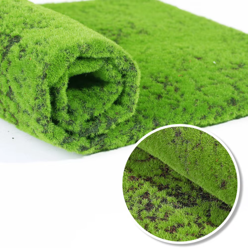 Tapis d'herbe extérieur bricolage faux mousse gazon gazon Durable vie éternelle Simulation feuille d