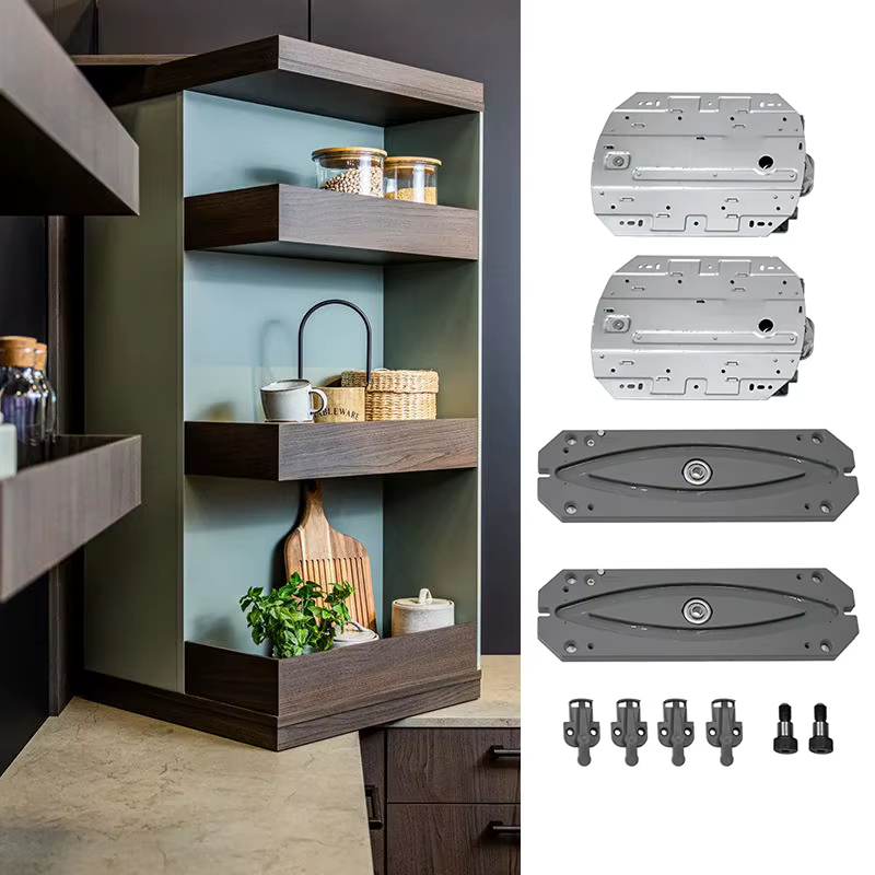 Îlot de cuisine avec salle de bain rotative à 180 degrés, unité réglable, bibliothèque, armoire d'an