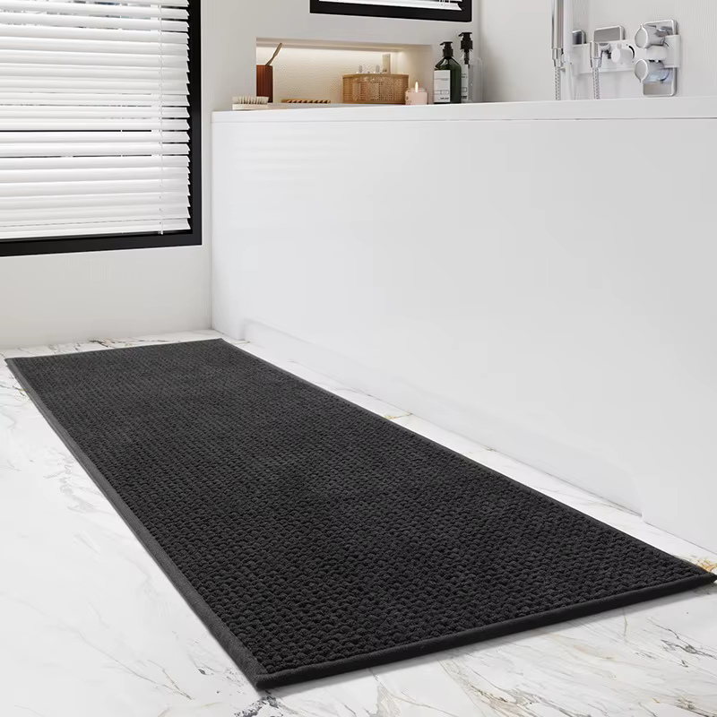 Tapis de bain absorbant antidérapant pour la décoration intérieure, tapis de douche doux, coussretou