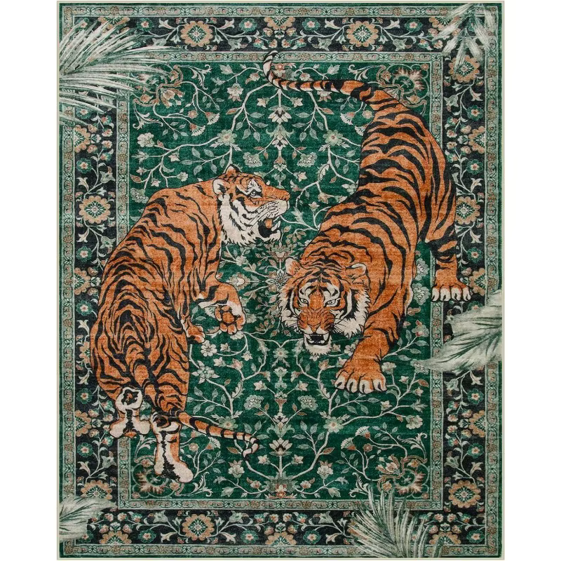 Tapis Tigre de la Jungle pour Salon, Décoration Intérieure, Grande Surface, Chambre à Coucher, Tapis
