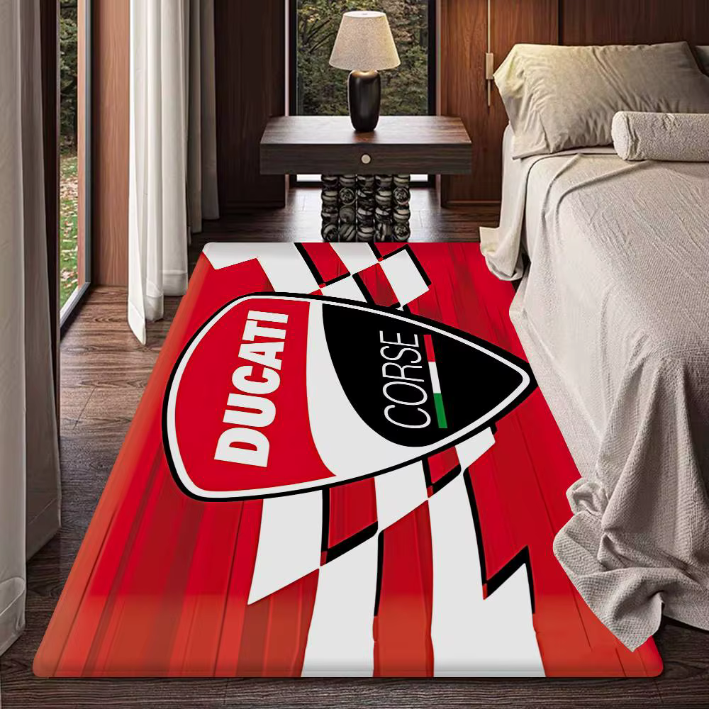 D-Ducati – tapis de sol rectangulaire avec LOGO de moto, antidérapant, doux, pour porte d'entrée, in