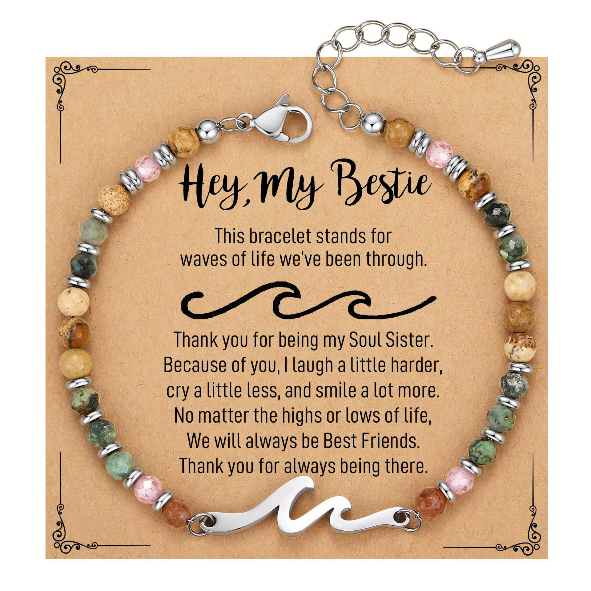 Cadeaux d'amis pour femmes, cadeau de sœur, Bracelets d'amitié, Bracelet de bas de Noël d'anniversai