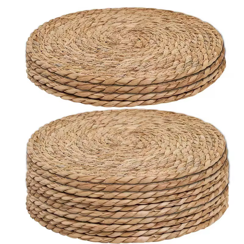 Napperons ronds en rotin tissé à la main, tapis isolant thermique, tapis de Table tissés naturels po