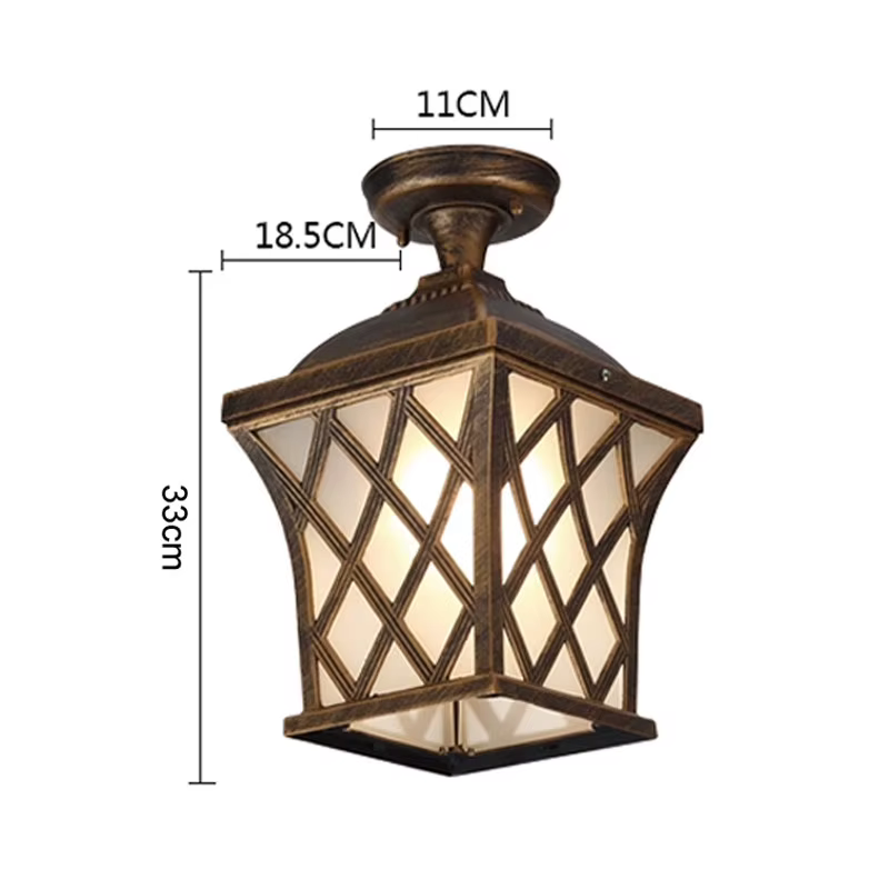 Luminaire de plafond extérieur étanche pour balcon, cour, terrasse, villa, couloir, avant-toit - Sol