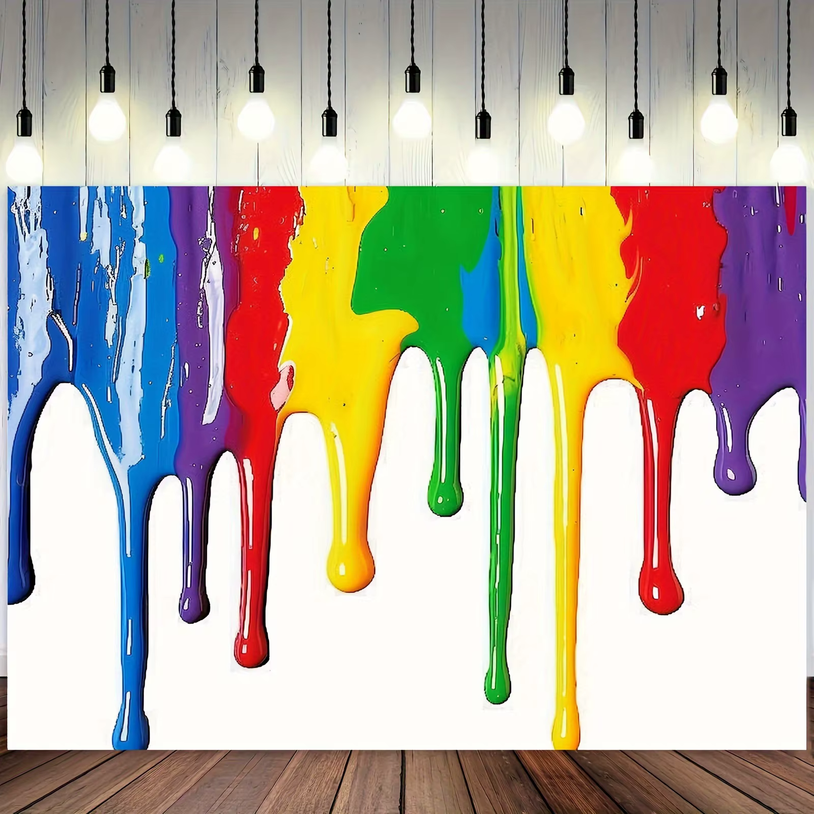 Fond coloré en tissu Splash Art - Design graffiti abstrait, adapté aux fêtes, aux anniversaires et a