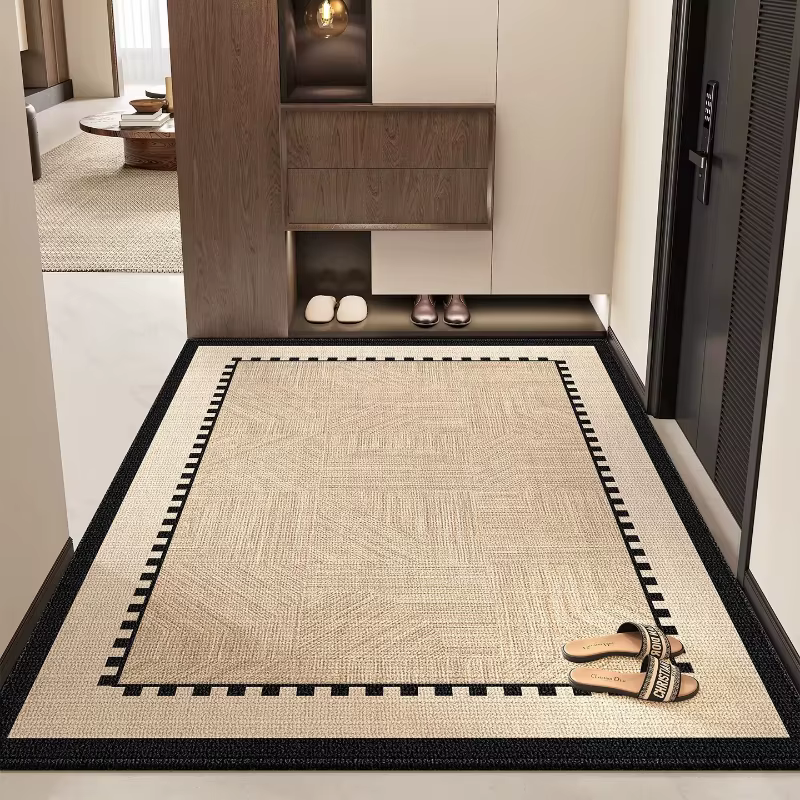 Tapis de porte imperméable, antidérapant, résistant aux taches, motif lignes minimalistes, grand for