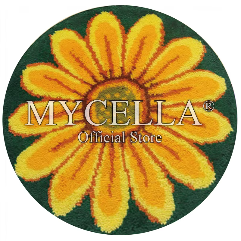 Grand loquet crochet tapis tapis bricolage artisanat tapis rond point de croix couture crochet brode