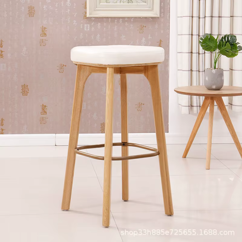 2 tabourets de bar en bois massif pour cuisine, tabourets de bar modernes, chaise de comptoir en boi