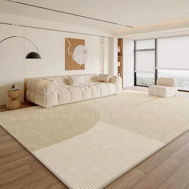 Tapis lavable couleur crème 8x10 pieds, antidérapant, insonorisé, pour salon, chambre à coucher, can
