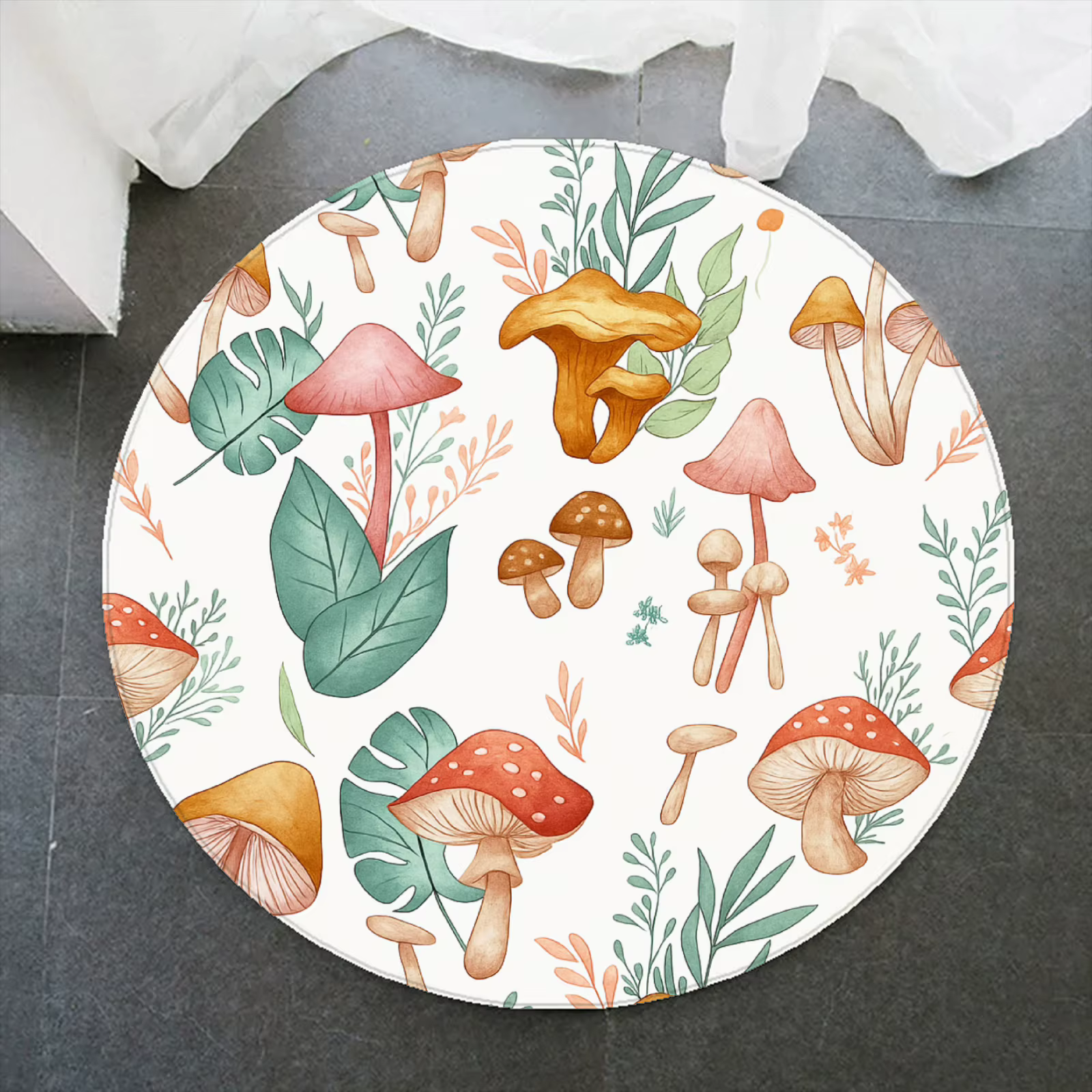 Tapis champignon personnalisé en flanelle douce, antidérapant, pour chambre, décoration de maison, c