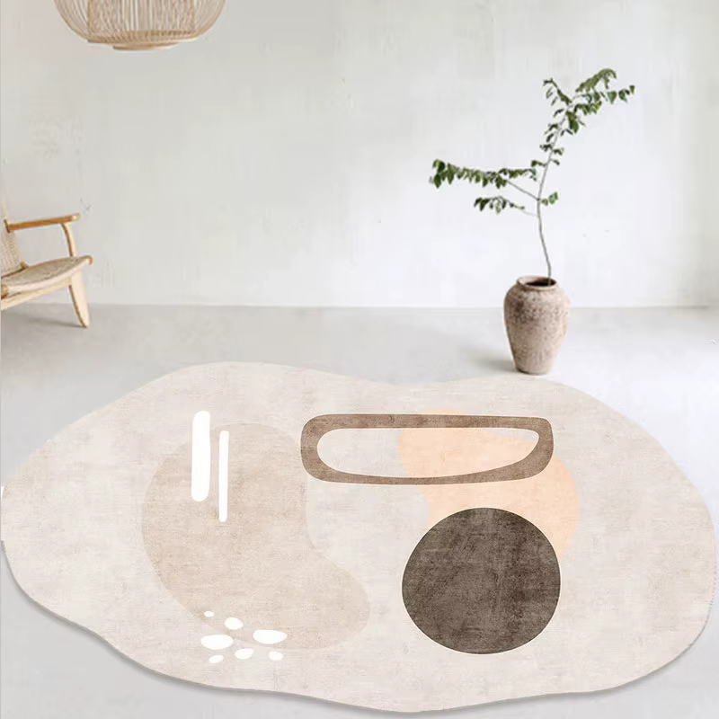 Tapis irréguliers d'art créatif pour chambre à coucher, décor à la maison, polymère de sol antidérap