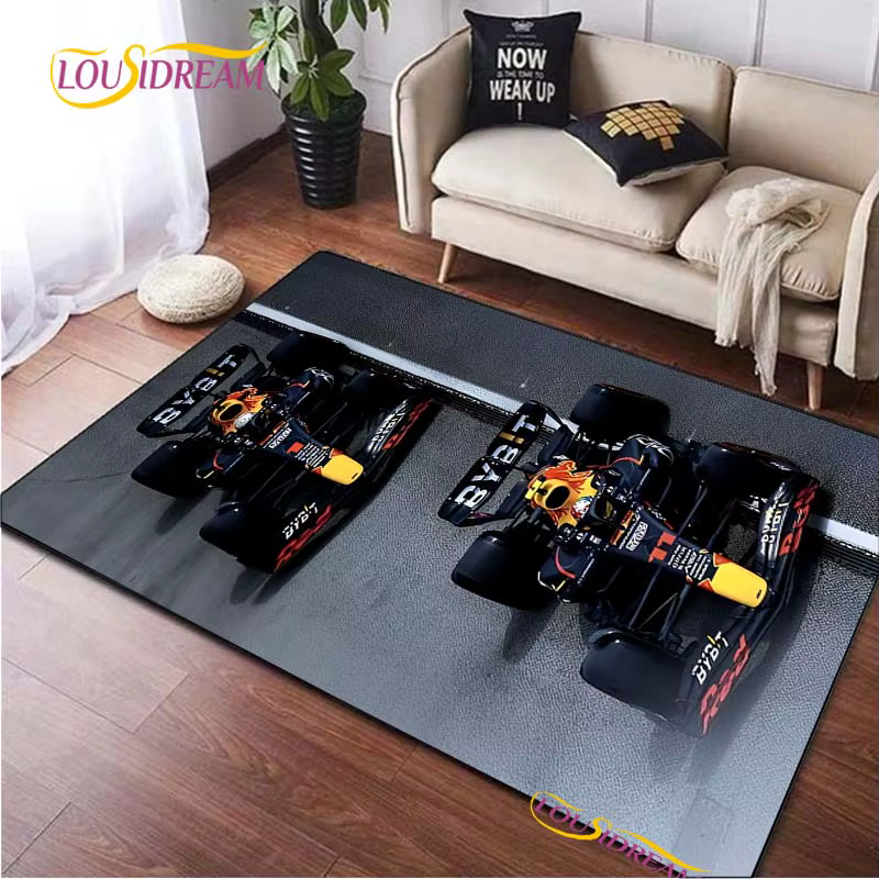Tapis pour passionnés de voitures de course, pour salon, chambre à coucher, décoration, porte de cui