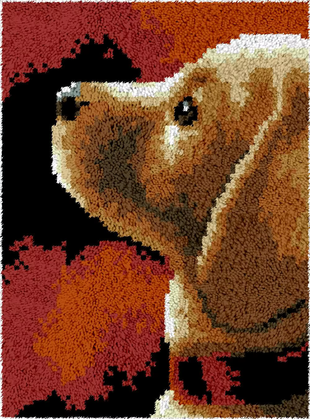 Kits de crochets de loquet tapis chien tapis broderie Knoopkussen loquet crochet crochet adultes bri