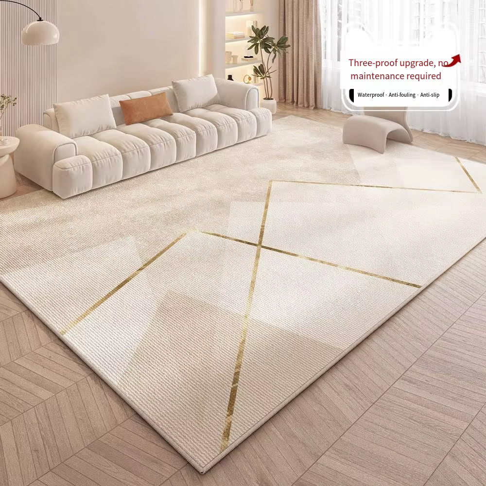 VIAKAMA – tapis Simple de Style crémeux pour salon, canapé, chambre à coucher, balcon, tapis de sol
