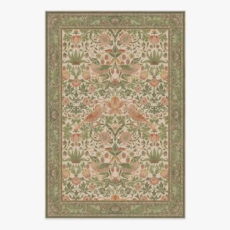 Tapis de salon grande taille, tapis de sol de chevet de chambre à coucher, lavable en Machine, fleur
