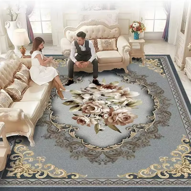 Tapis de luxe pour salon 160x230 flanelle tapis souples personnalisables décor de chambre européen m
