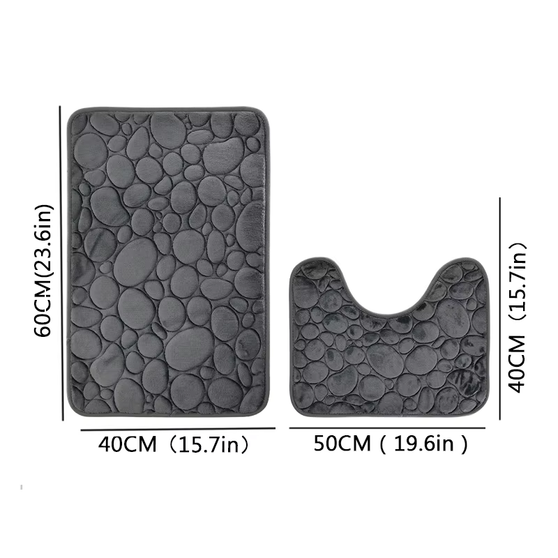Tapis de sol en velours corail brodé, tapis de salle de bain, tapis absorbant en éponge en forme de