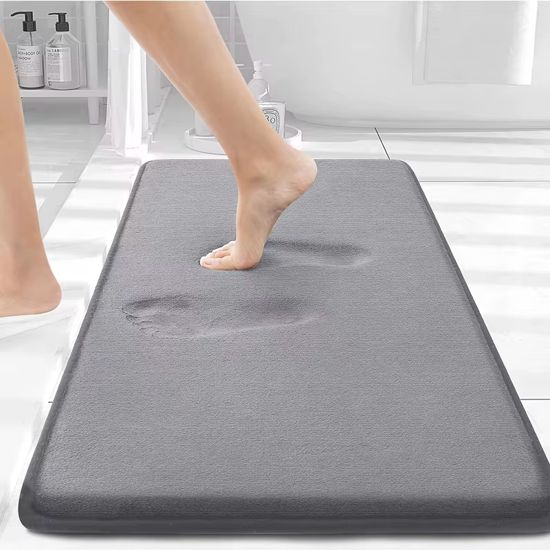 Tapis de bain doux Olanly, tapis de douche antidérapant, tapis de salle de bain en mousse à mémoire 