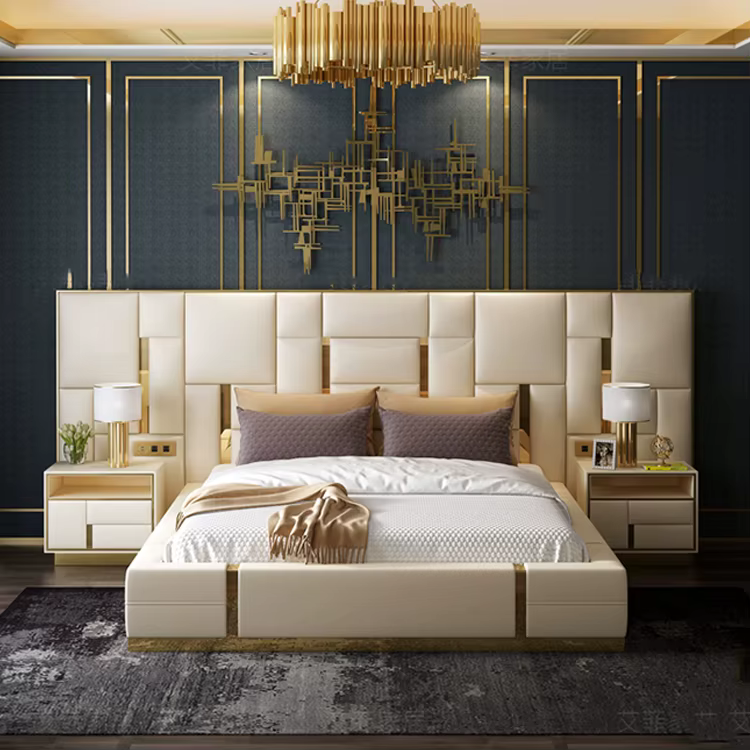 CH8831 Plus ensemble de chambre à coucher de haute qualité ensemble de lit ottoman de luxe moderne l