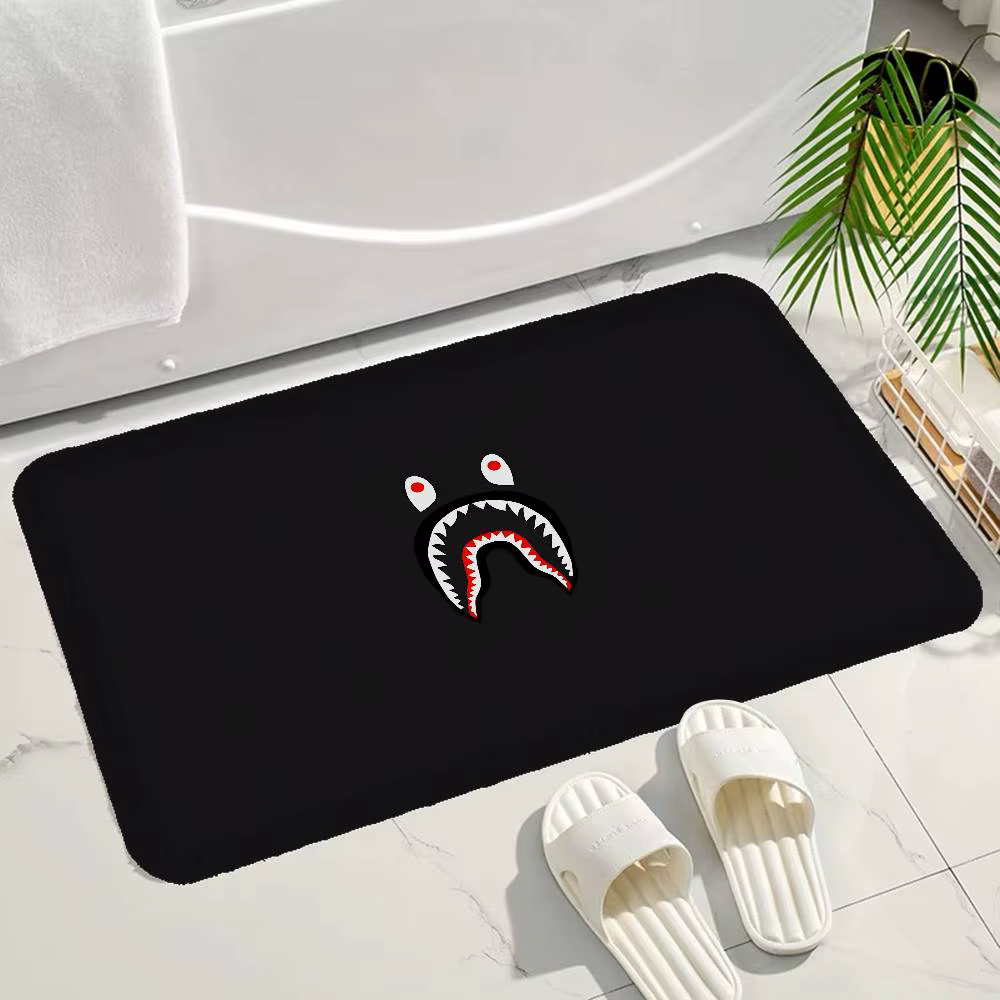 B-BAPE-E – paillasson avec logo, style nordique, pour chambre à coucher, salon, balcon, antidérapant