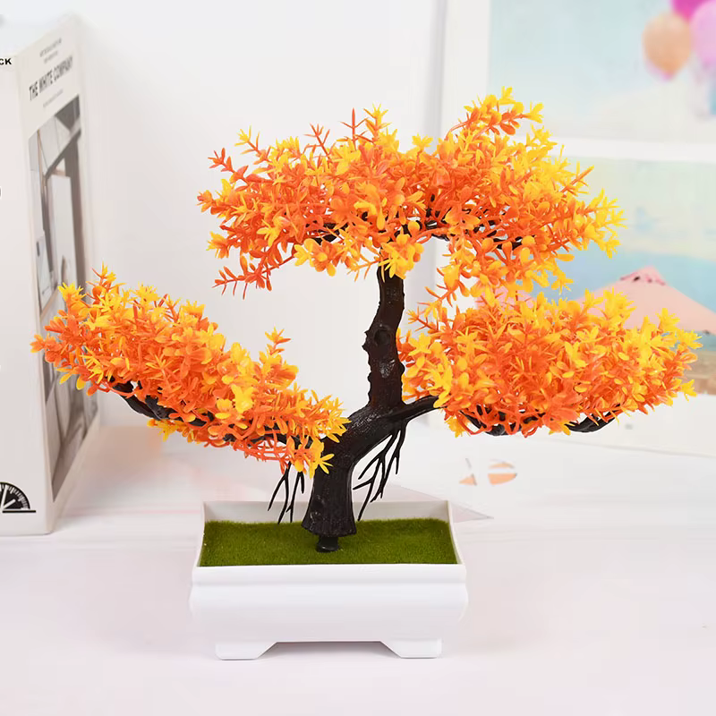 Plantes artificielles bonsaï, petit arbre, fausses fleurs, ornements en Pot pour la maison, décorati