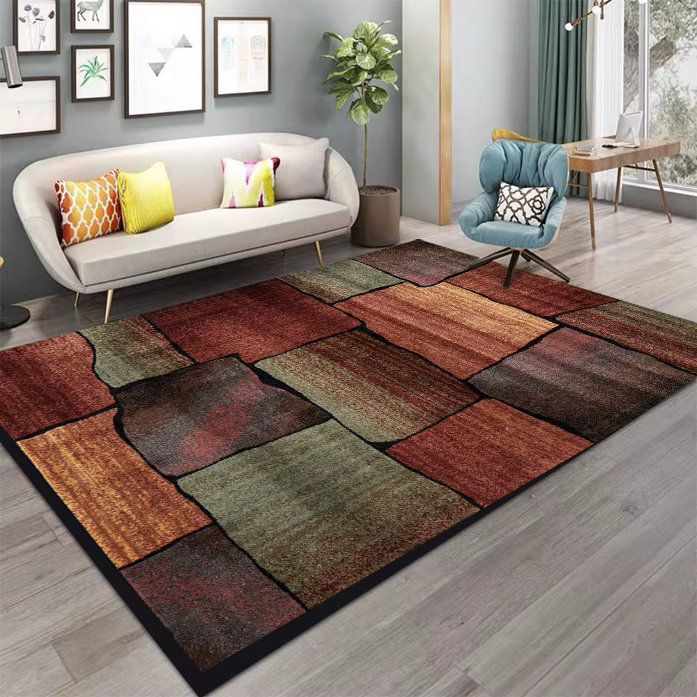 Tapis géométrique abstrait de Style nordique, antidérapant, lavable, pour salon, chambre à coucher e