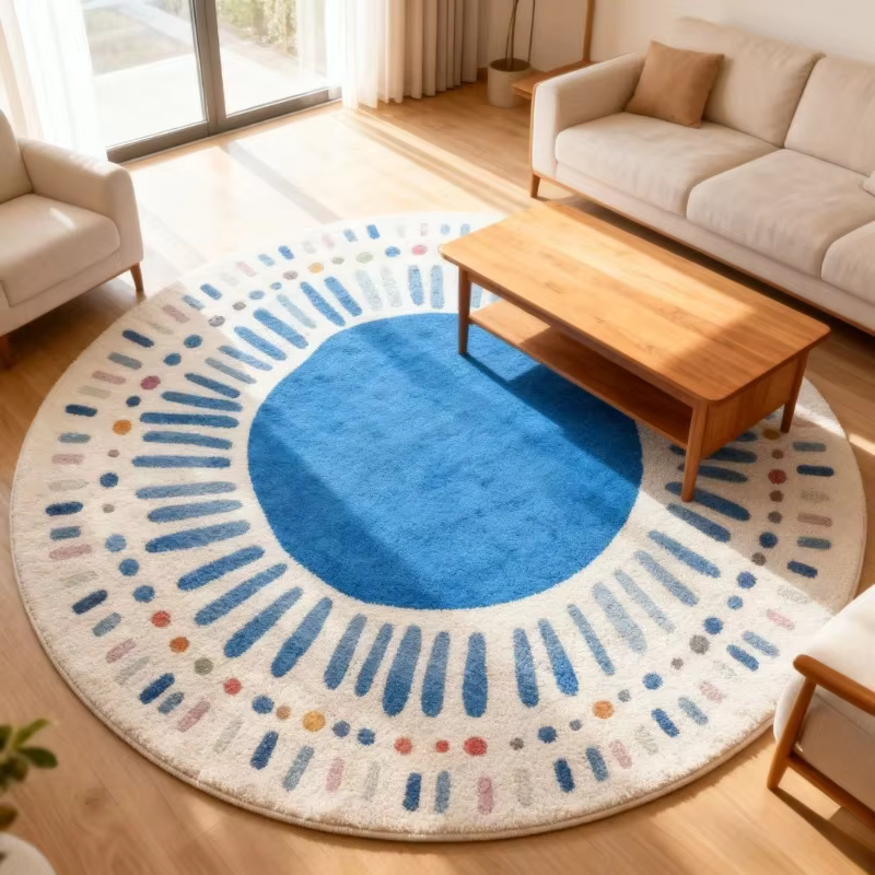 Tapis de style crème pour salon, couleur dopamine, décoration de chambre à coucher, tapis moelleux e