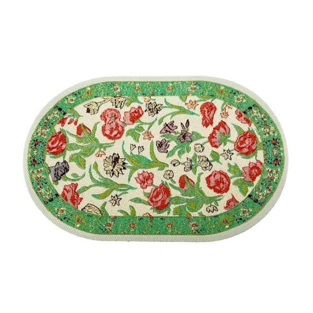 Tapis de maison de course multicolore, accessoires de beurre de jouet, nar, rond, tissage l'inventai