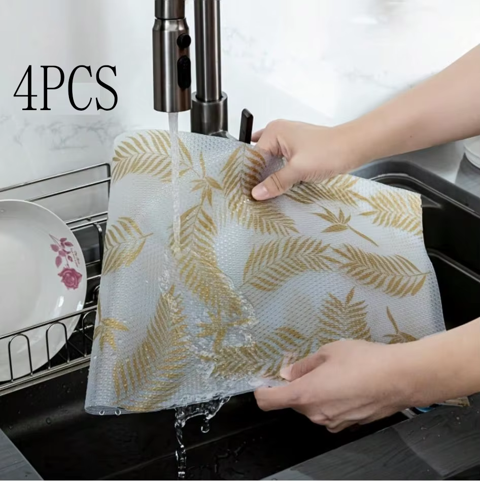 1 lot de 4 tapis déshumidificateurs de réfrigérateur de qualité supérieure - Doublures lavables pour