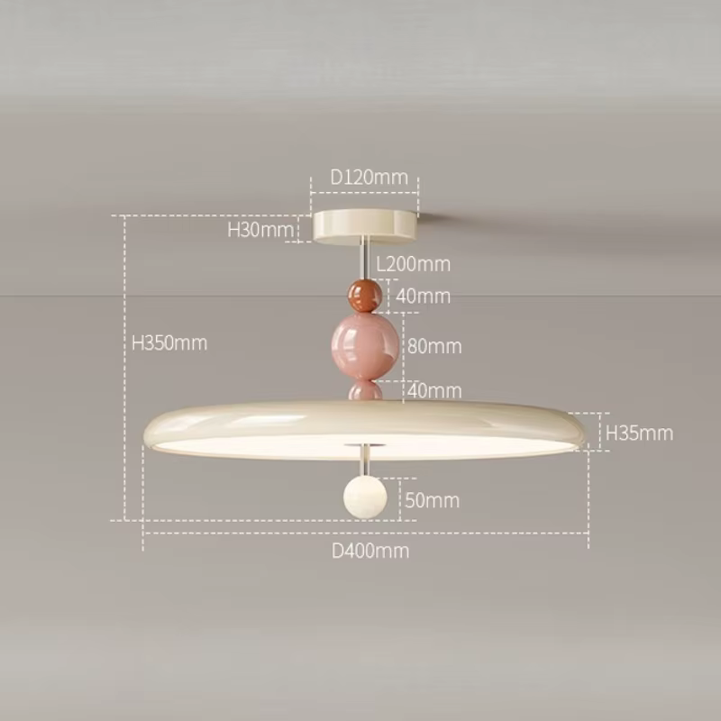 Lampe suspendue de chambre à coucher style crème, vintage, tendance, pour chambre de fille, luminair