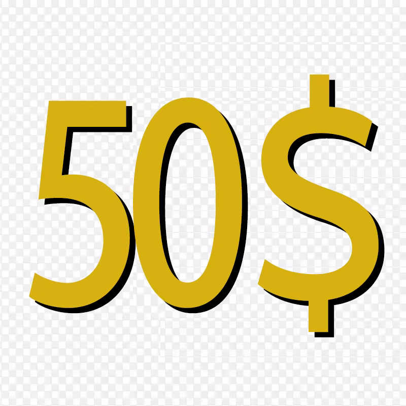 50 $ Composez le lien de différence de prix