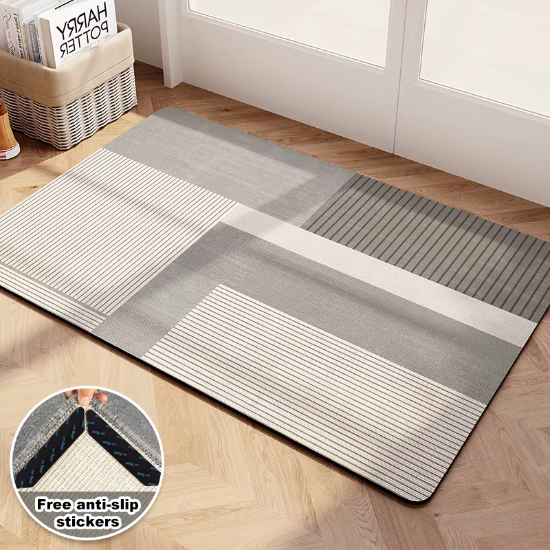 Tapis de sol de cuisine Super absorbant, doux et lavable, antidérapant, pour entrée de salle de bain