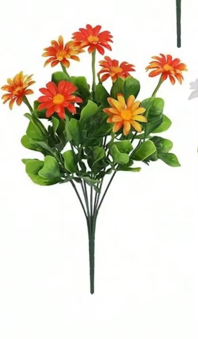 Fleurs artificielles d'extérieur, marguerite, arbustes résistants aux Uv, pour la maison, le bureau,