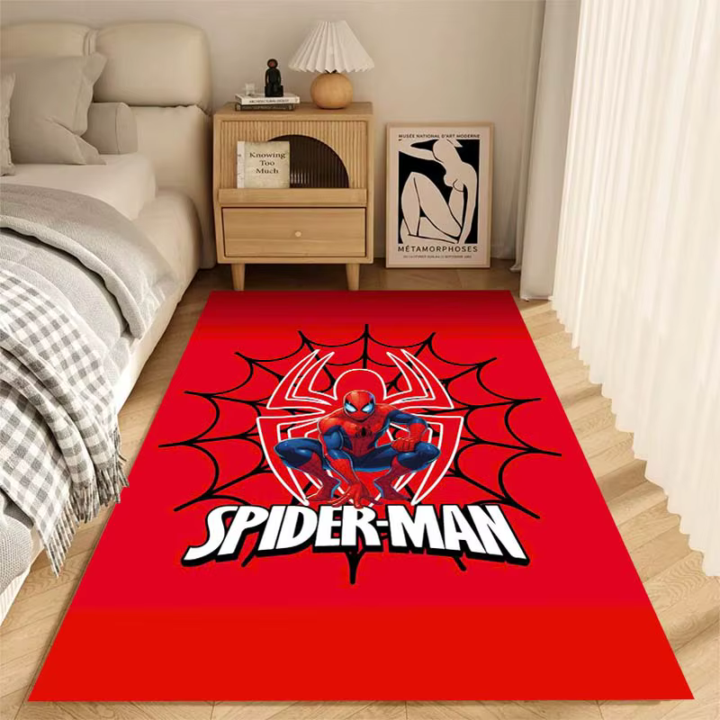 Tapis personnalisable Spider-Man : Wall-Crawler, grand tapis de sol antidérapant et lavable, idéal p