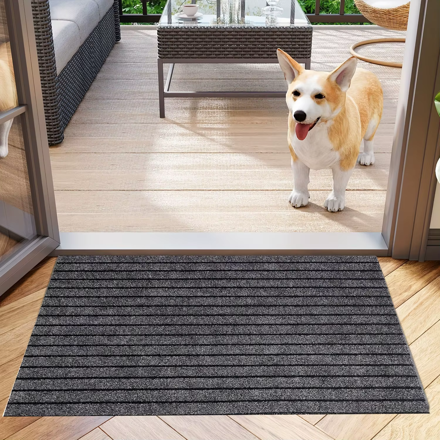 Tapis d'entrée fin, tapis de cuisine, tapis de balcon, absorbant l'eau et l'huile, antidérapant, lav
