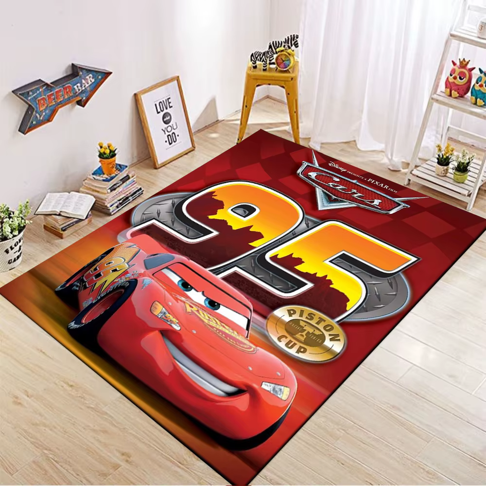 Tapis imprimé Disney Cars Lightning Mcqueen, 1 pièce, pour salon, chambre à coucher, salle de bain, 